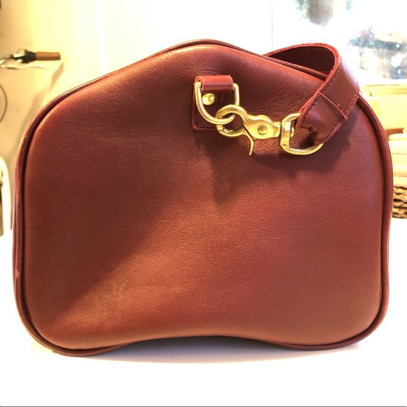 Clare Vivier petit duffle bag oxblood leather